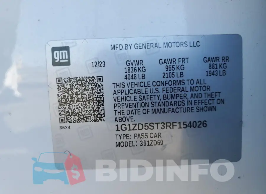 1G1ZD5ST3RF154026 Photo# 12