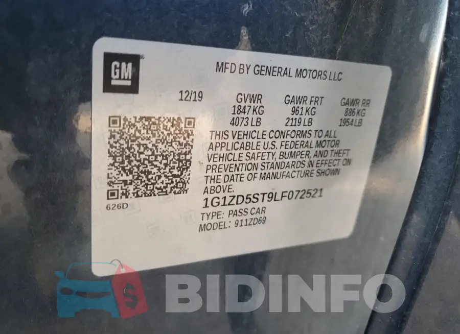 1G1ZD5ST9LF072521 Photo# 12