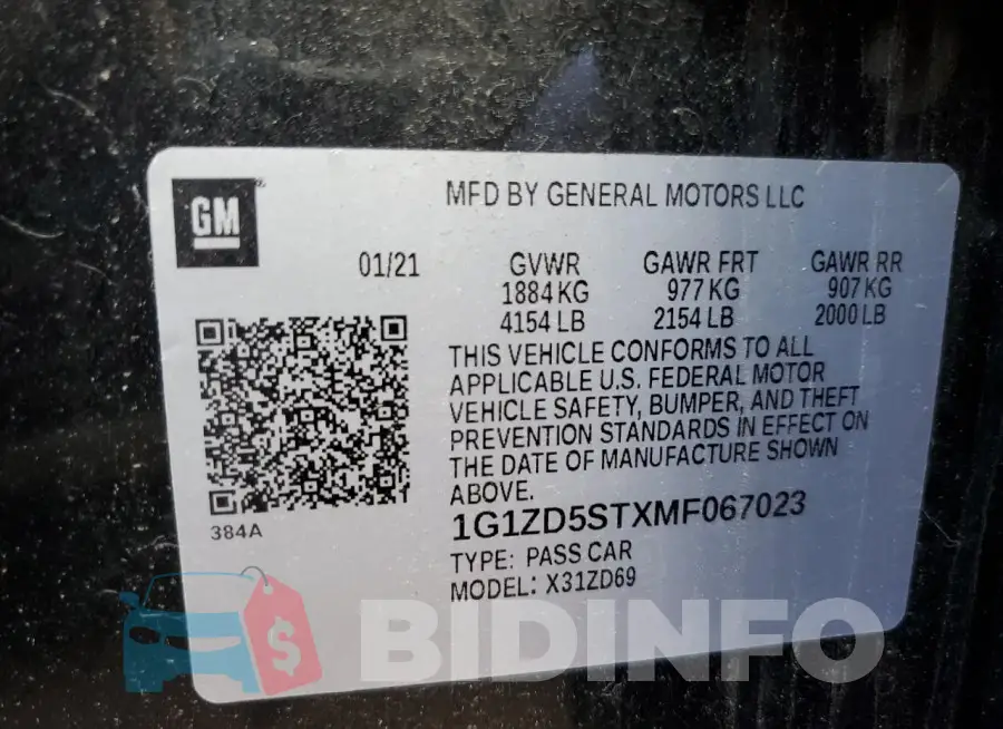 1G1ZD5STXMF067023 Photo# 12