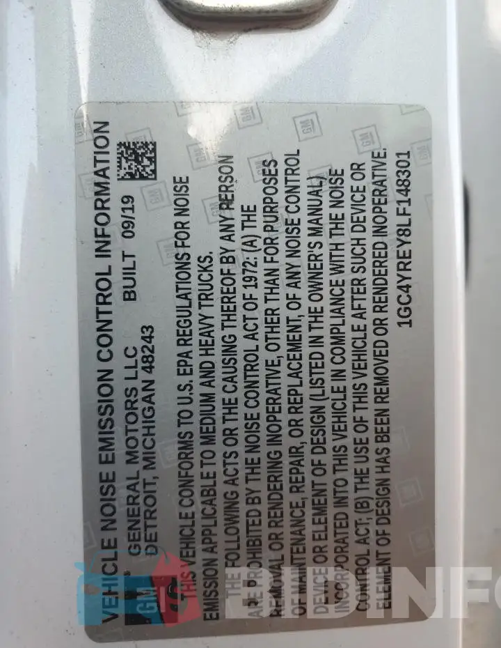 1GC4YREY8LF148301 Photo# 12