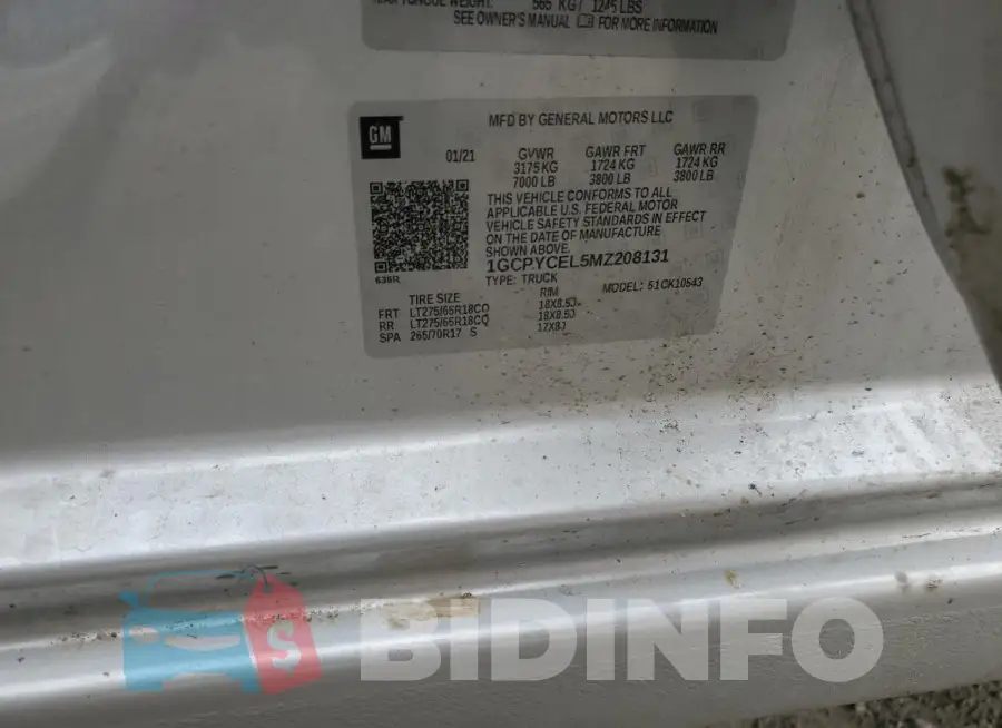 1GCPYCEL5MZ208131 Photo# 12
