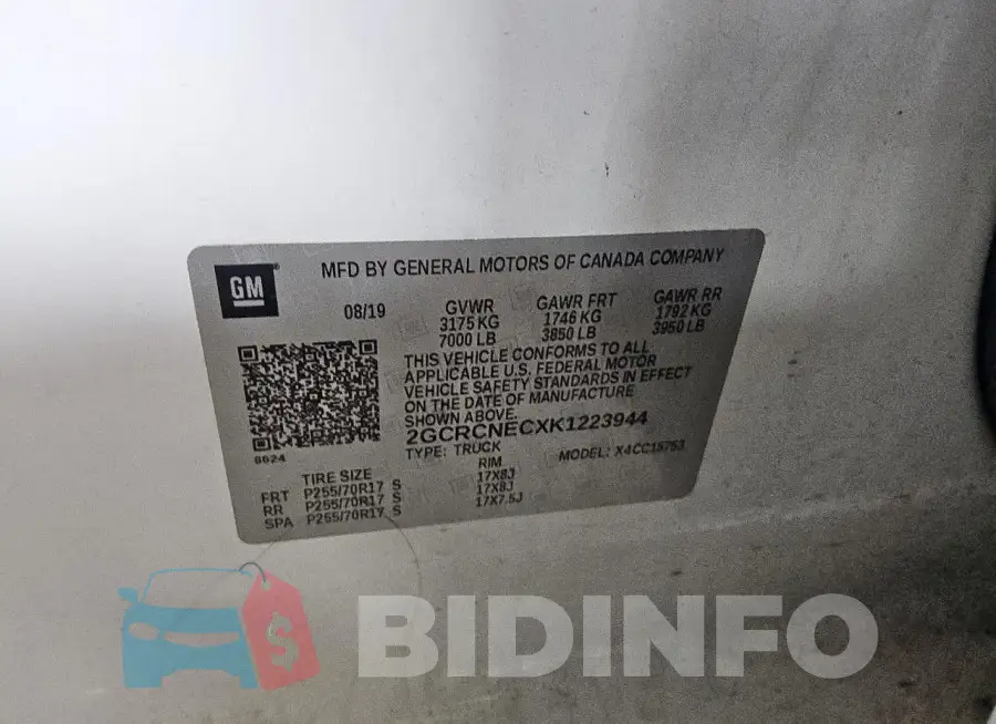 2GCRCNECXK1223944 Photo# 12