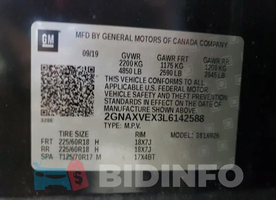 2GNAXVEX3L6142588 Photo# 13
