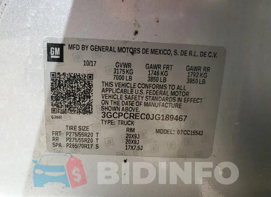 3GCPCREC0JG189467 Photo# 13