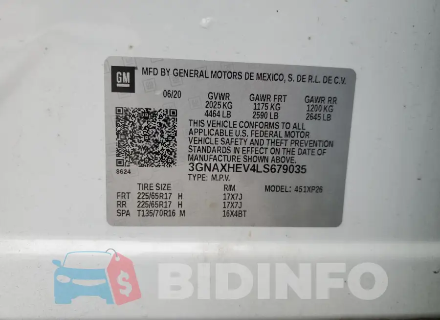 3GNAXHEV4LS679035 Photo# 14