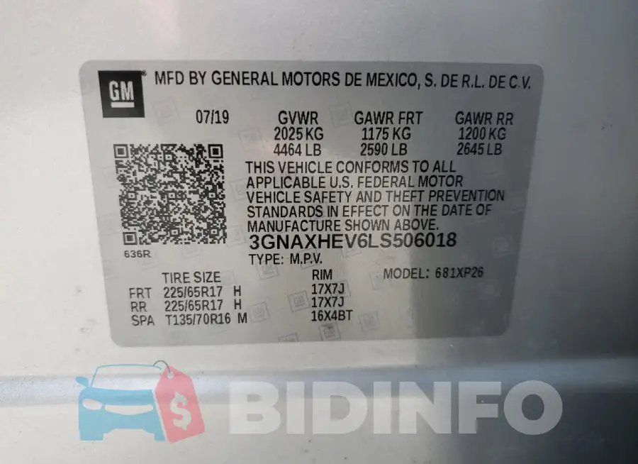 3GNAXHEV6LS506018 Photo# 13