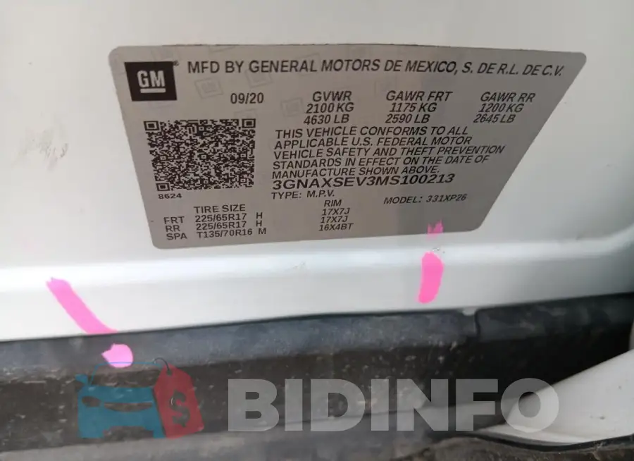 3GNAXSEV3MS100213 Photo# 12