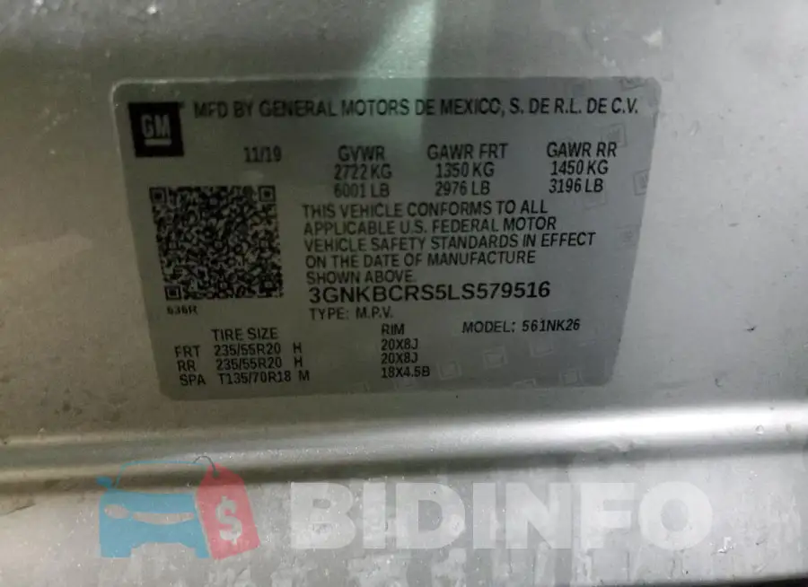 3GNKBCRS5LS579516 Photo# 13