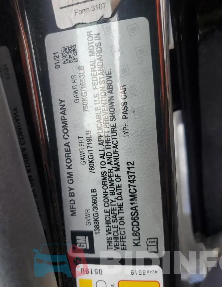 KL8CD6SA1MC743712 Photo# 13