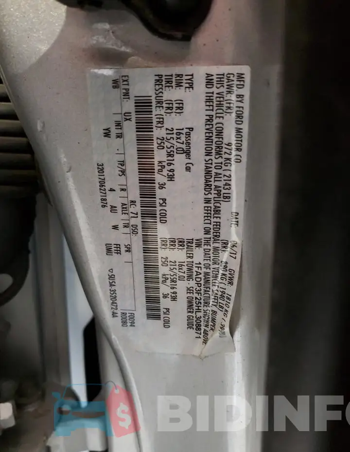 1FADP3F25HL308871 Photo# 12