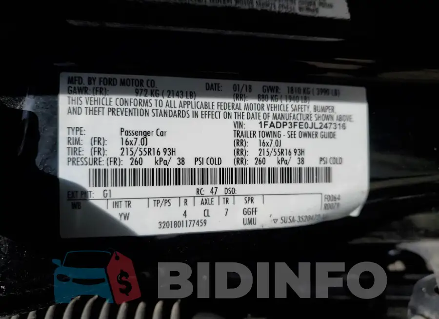 1FADP3FE0JL247316 Photo# 12