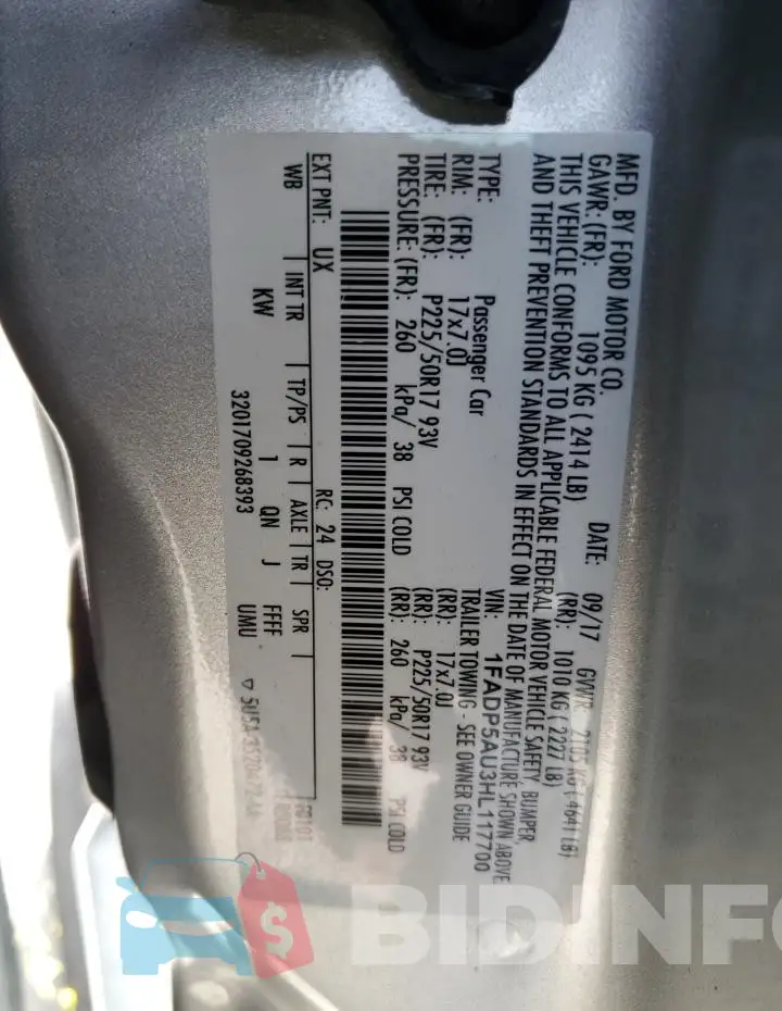 1FADP5AU3HL117700 Photo# 12