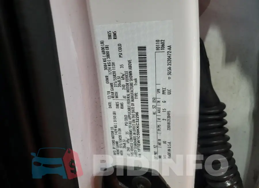 1FTEW1C59KKC32296 Photo# 12