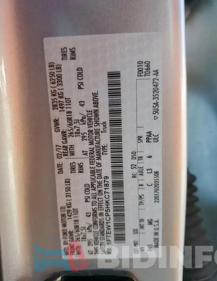 1FTEW1CP5HKC71879 Photo# 13