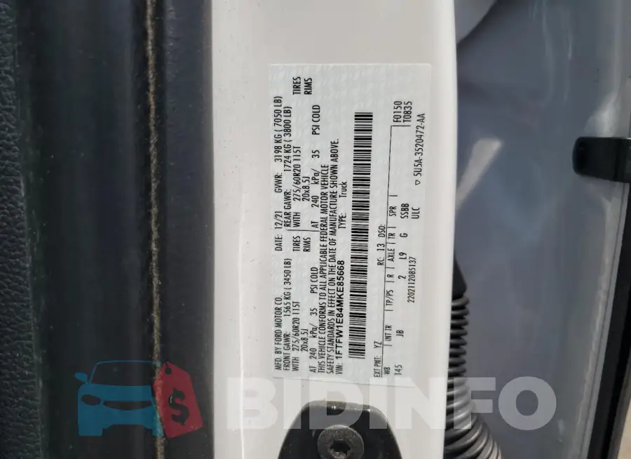 1FTFW1E84MKE85668 Photo# 12