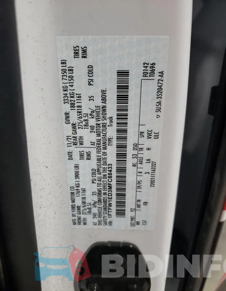 1FTFW1ED3MFC88433 Photo# 13