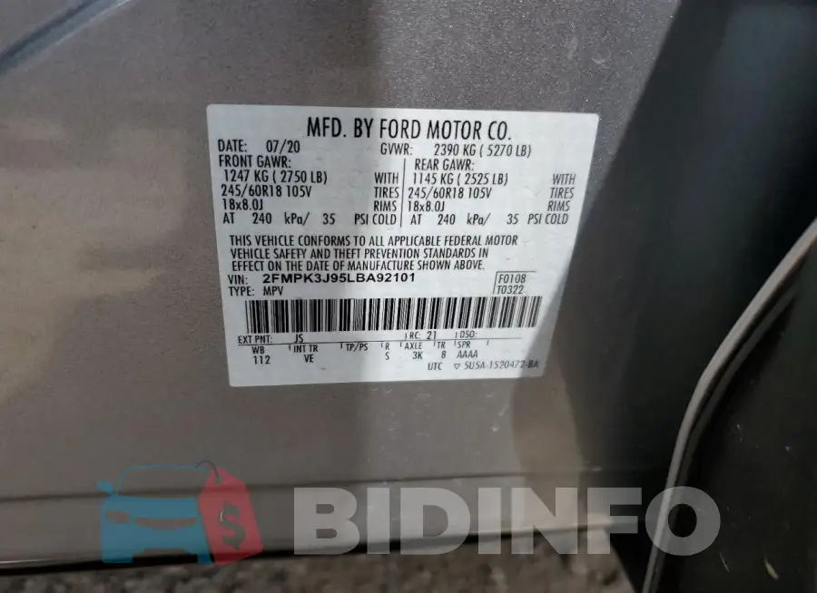 2FMPK3J95LBA92101 Photo# 13