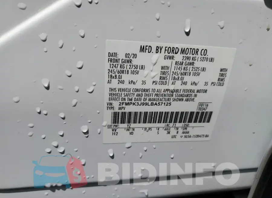 2FMPK3J99LBA57125 Photo# 14