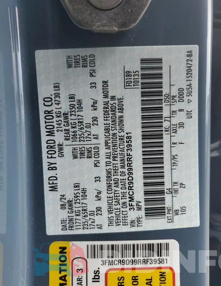 3FMCR9D99RRF39581 Photo# 13