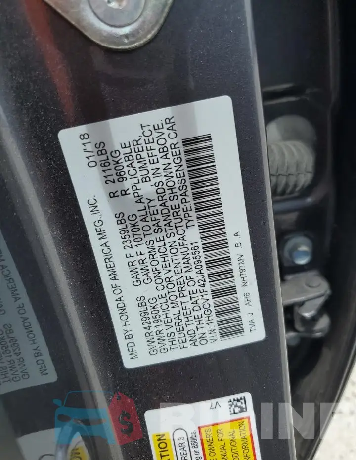 1HGCV1F42JA095561 Photo# 12