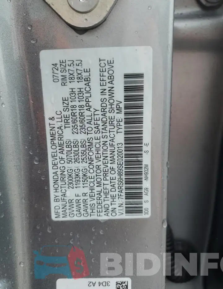 7FARS6H89SE020013 Photo# 14