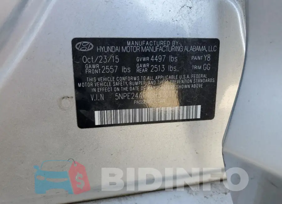 5NPE24AF4GH330117 Photo# 12