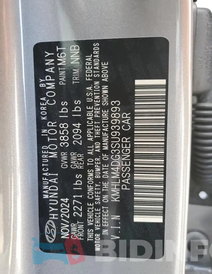 KMHLM4DG3SU939893 Photo# 12