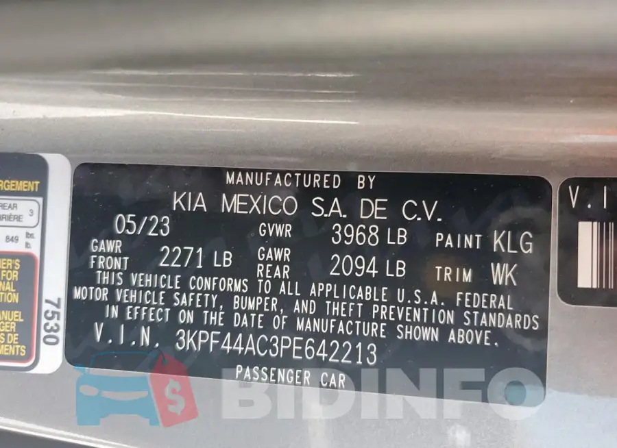 3KPF44AC3PE642213 Photo# 12