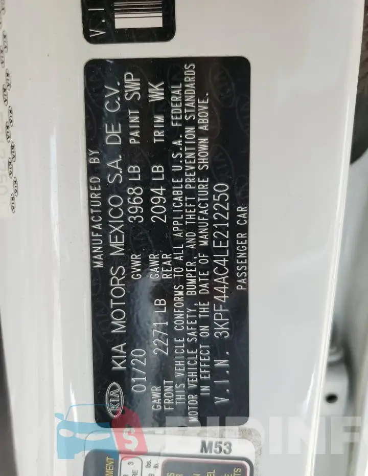 3KPF44AC4LE212250 Photo# 12