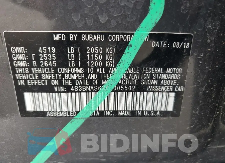 4S3BNAS6XK3005502 Photo# 12