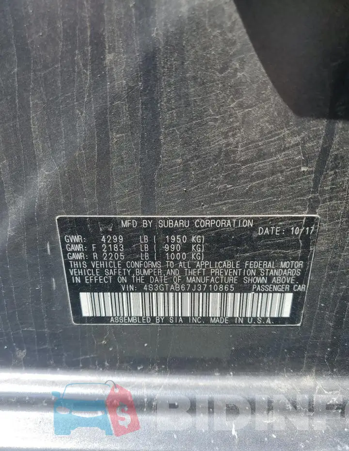 4S3GTAB67J3710865 Photo# 12