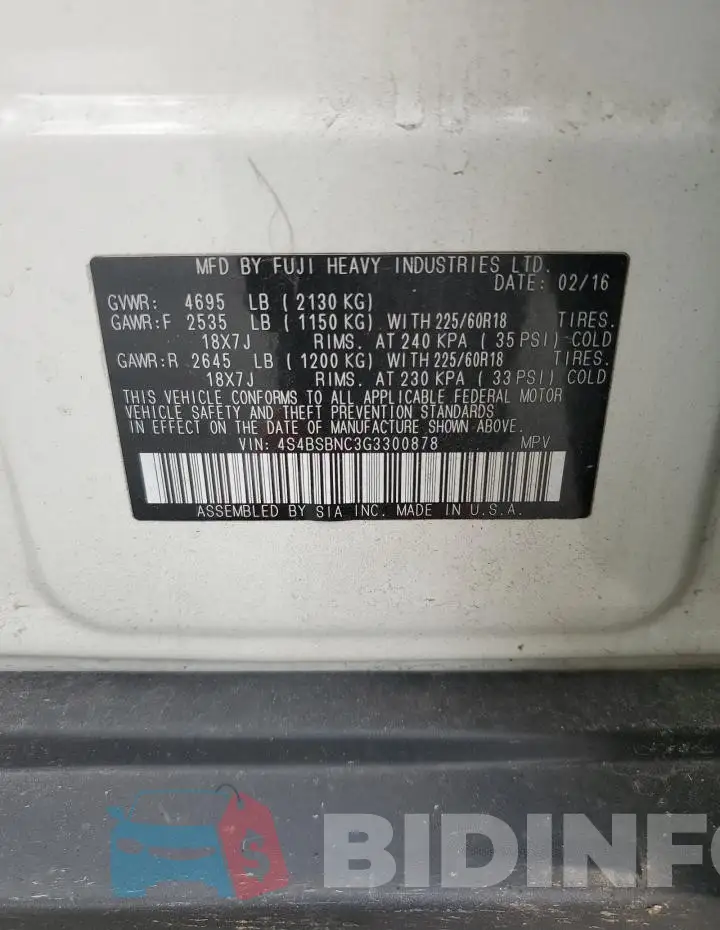 4S4BSBNC3G3300878 Photo# 12