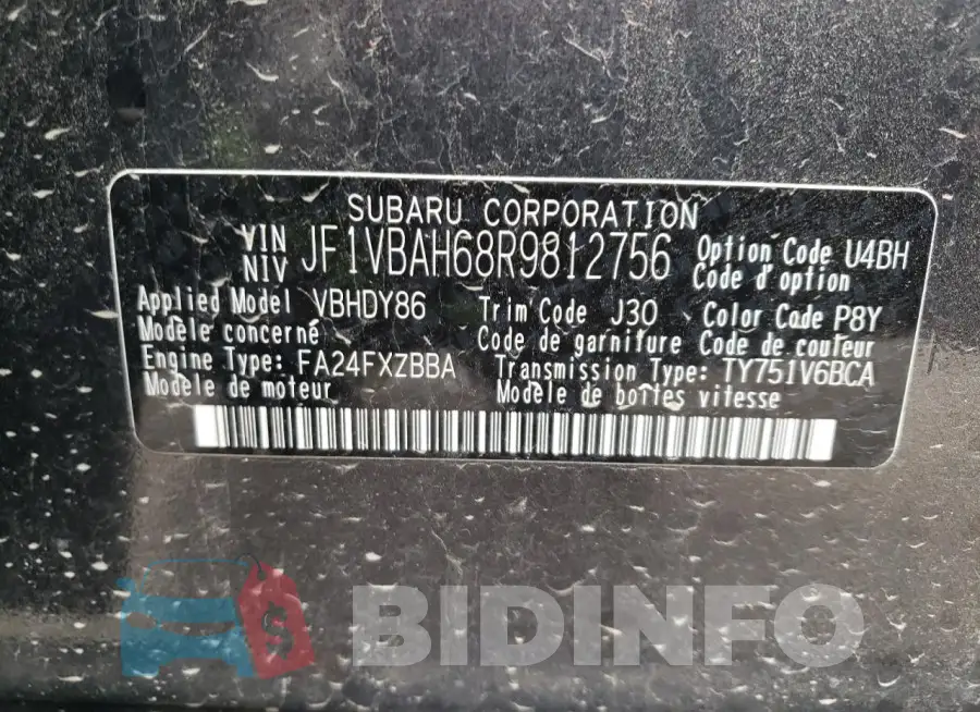 JF1VBAH68R9812756 Photo# 12