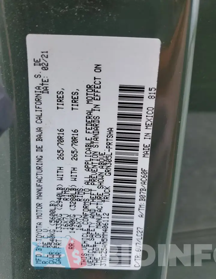 3TMCZ5AN5MM406112 Photo# 12