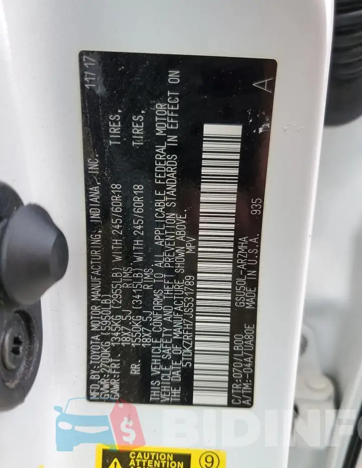 5TDKZRFH7JS531789 Photo# 13