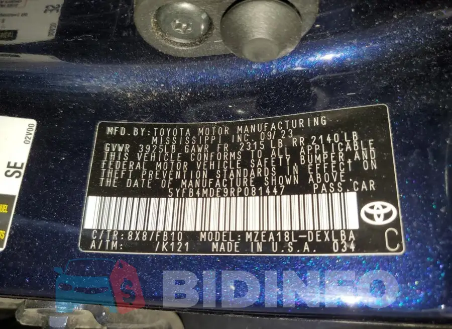 5YFB4MDE9RP081447 Photo# 12