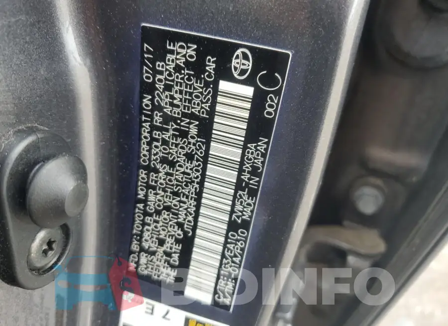 JTDKARFP5H3037621 Photo# 12