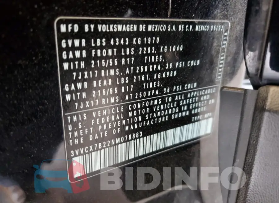 3VVCX7B22NM078883 Photo# 13