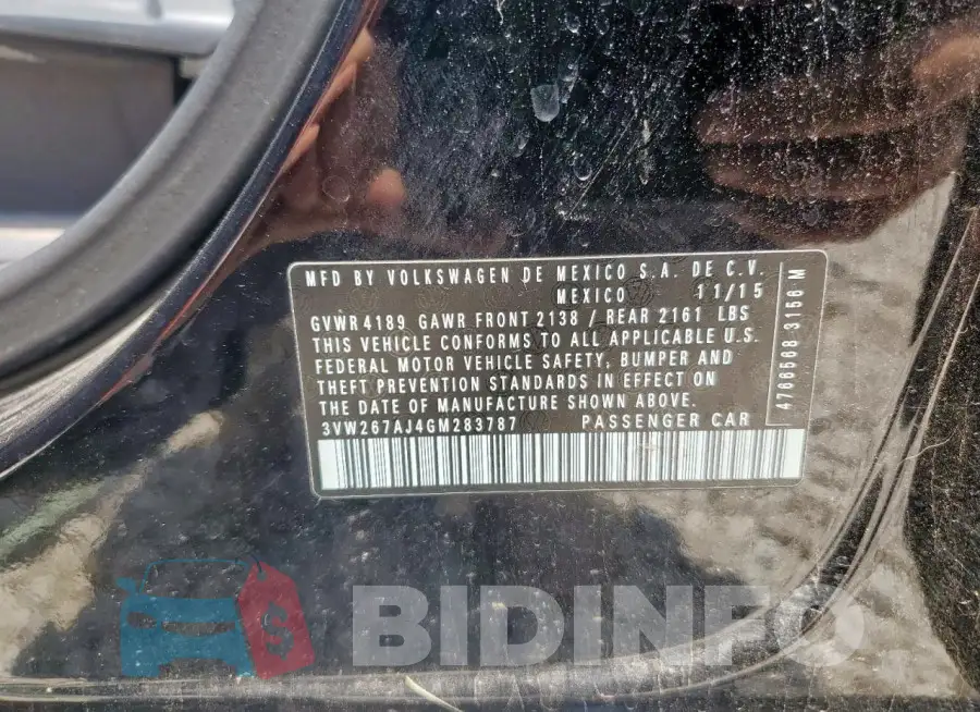 3VW267AJ4GM283787 Photo# 13