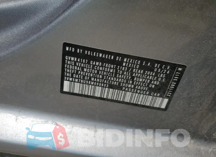3VW5M7BU9RM098603 Photo# 12