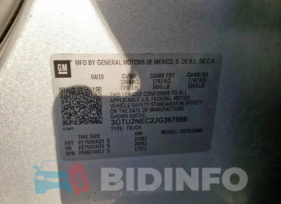 3GTU2NEC2JG367958 Photo# 12