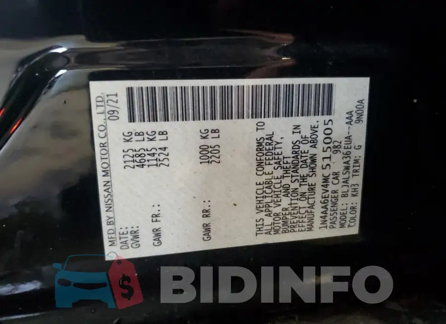 1N4AA6EV4MC515005 Photo# 12
