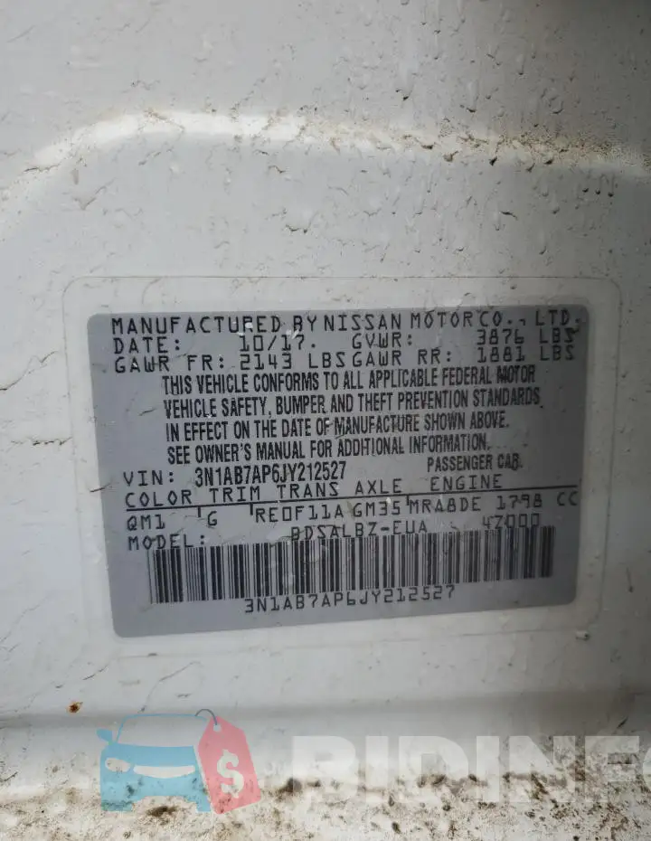 3N1AB7AP6JY212527 Photo# 13