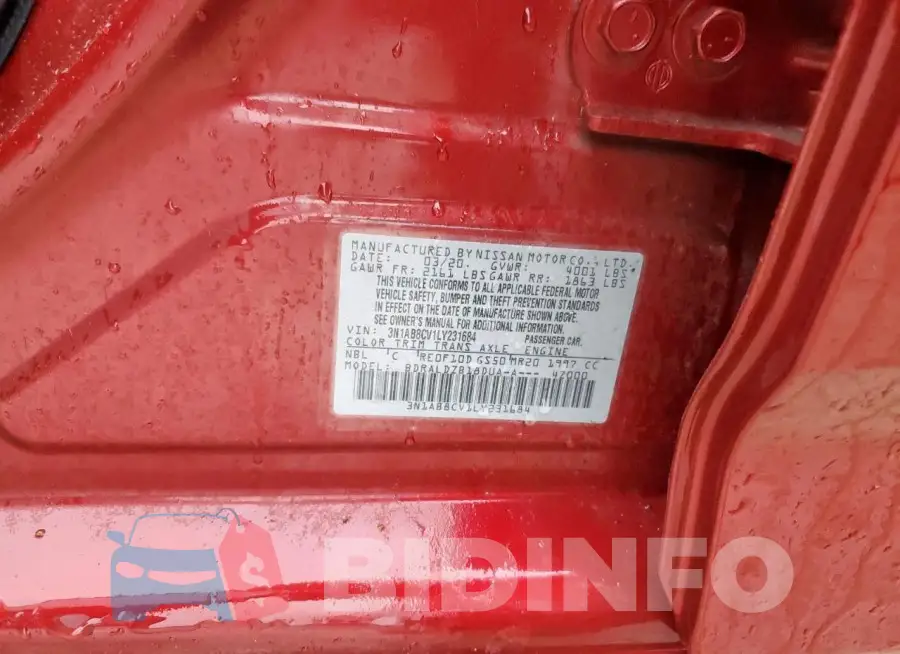 3N1AB8CV1LY231684 Photo# 12
