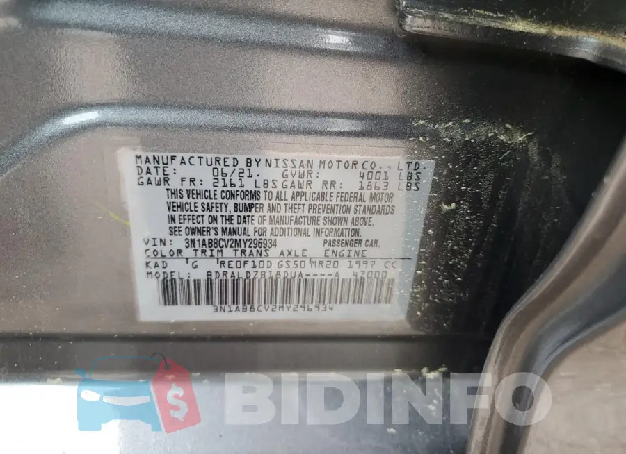 3N1AB8CV2MY296934 Photo# 12
