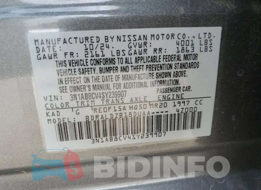 3N1AB8CV4SY239907 Photo# 13