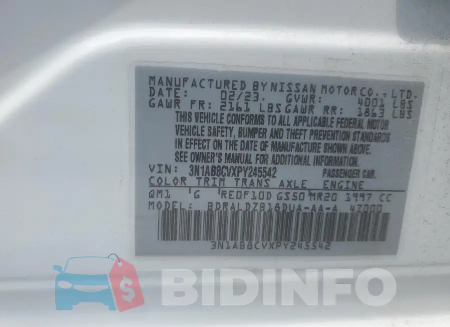 3N1AB8CVXPY245542 Photo# 12
