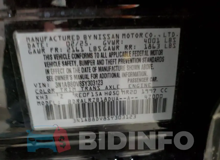 3N1AB8DV8SY303123 Photo# 12