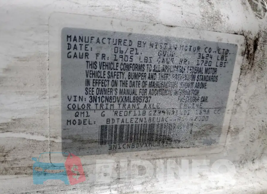 3N1CN8DVXML895737 Photo# 13