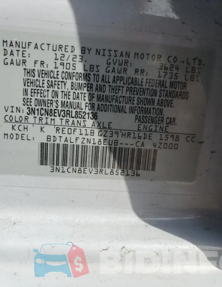 3N1CN8EV3RL852136 Photo# 12